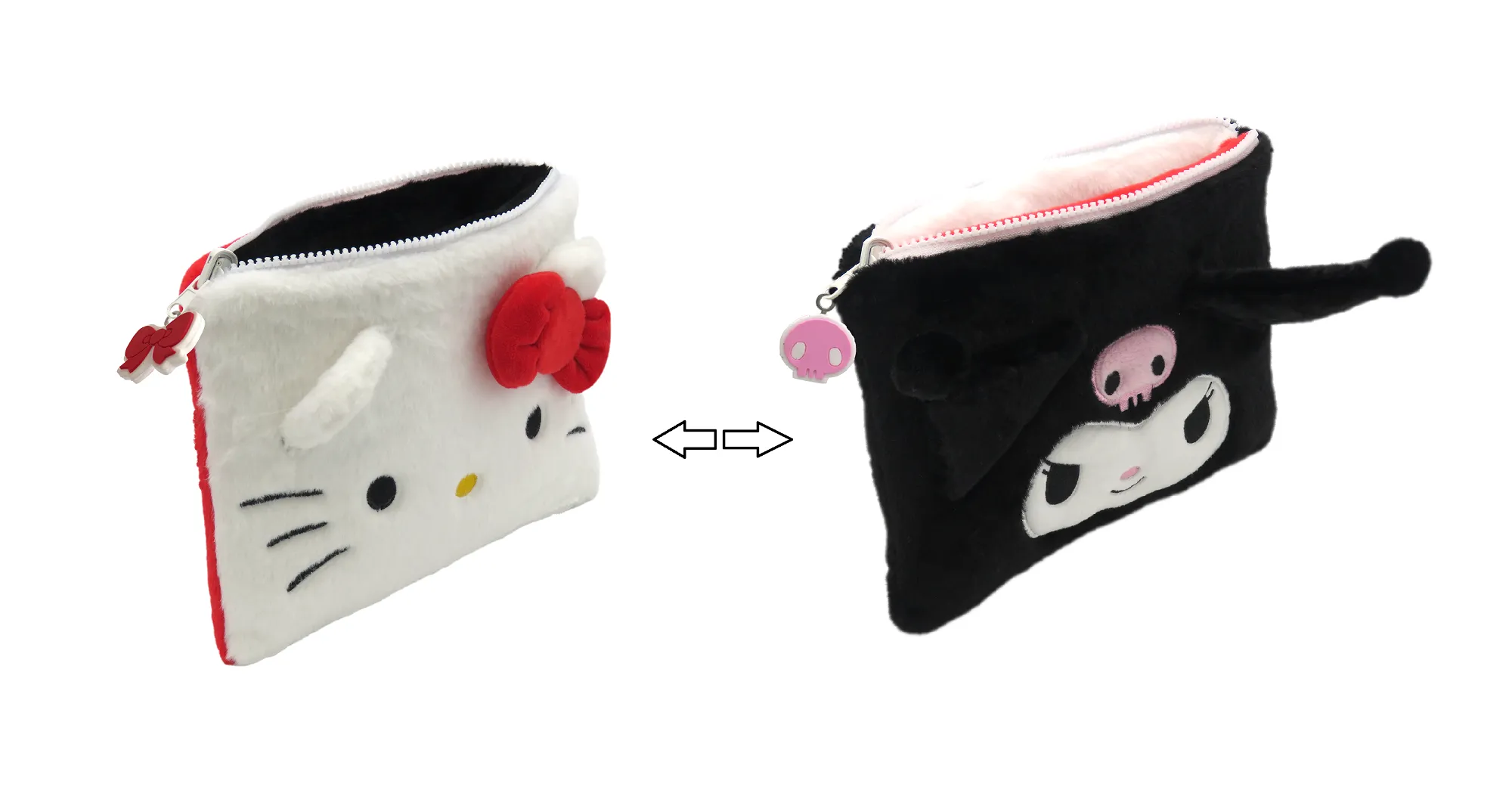 HELLO KITTY & KUROMI - Reversible Plush Case
